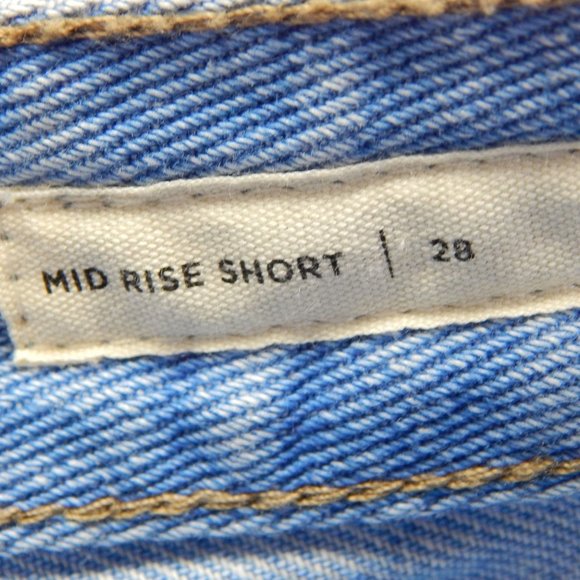 PacSun Womens High Rise Cut Off Short Shorts Button Fly Denim Blue  Size 28 - Picture 8 of 11